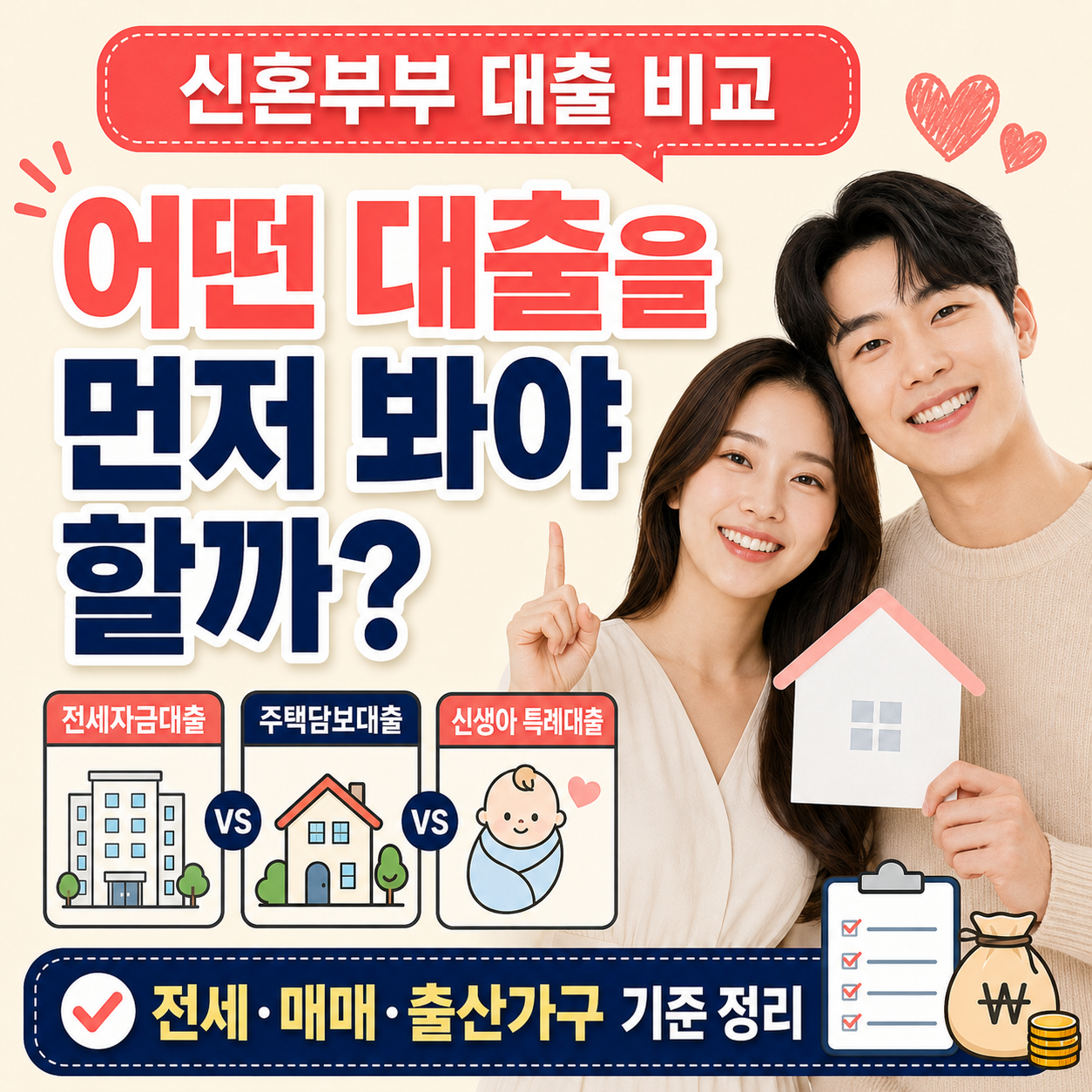 신혼부부 대출 종류 상황별 추천표 이미지