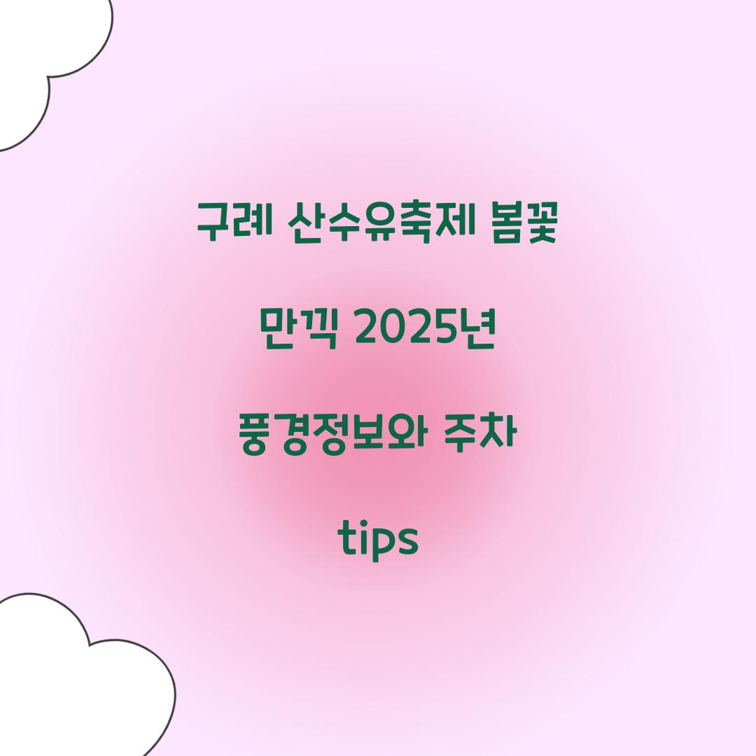 구례 산수유축제