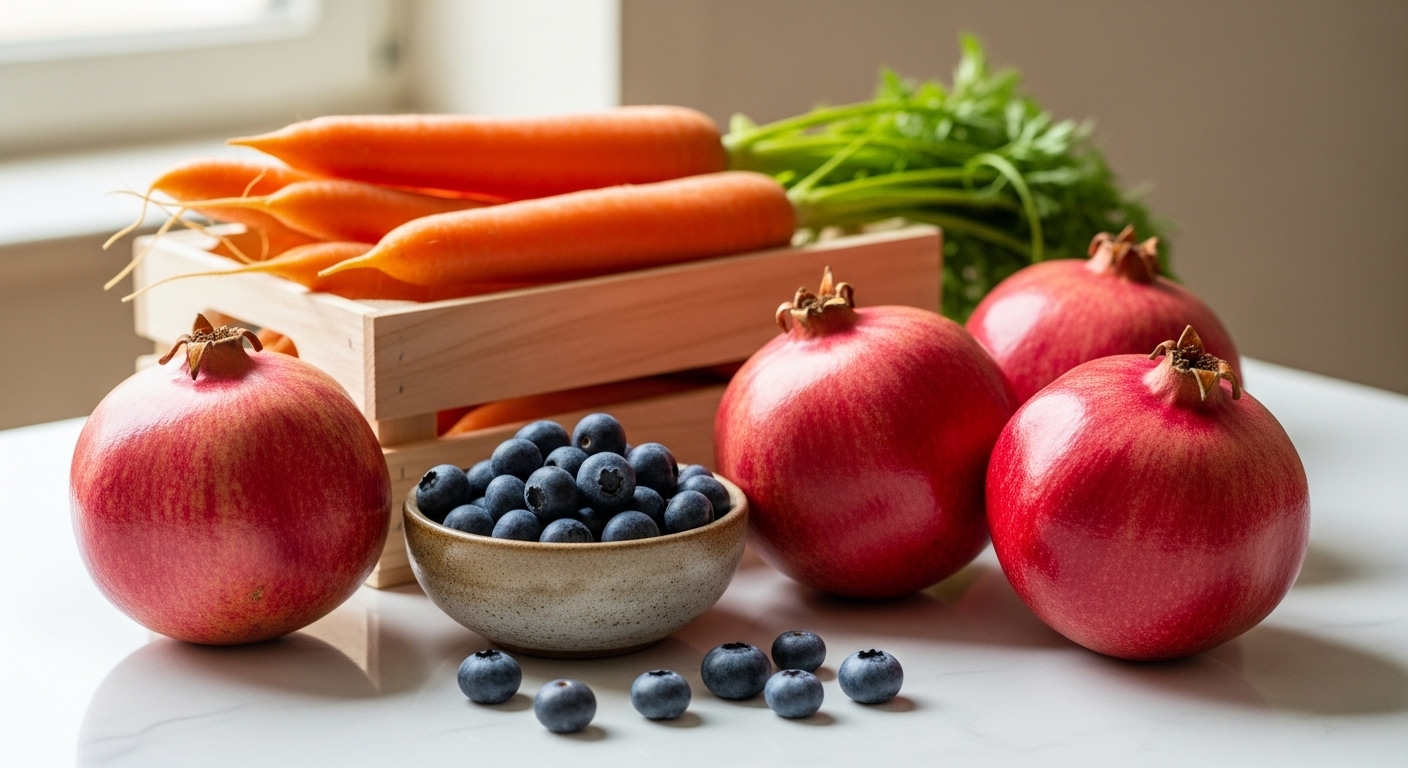 당근 블루베리 석류