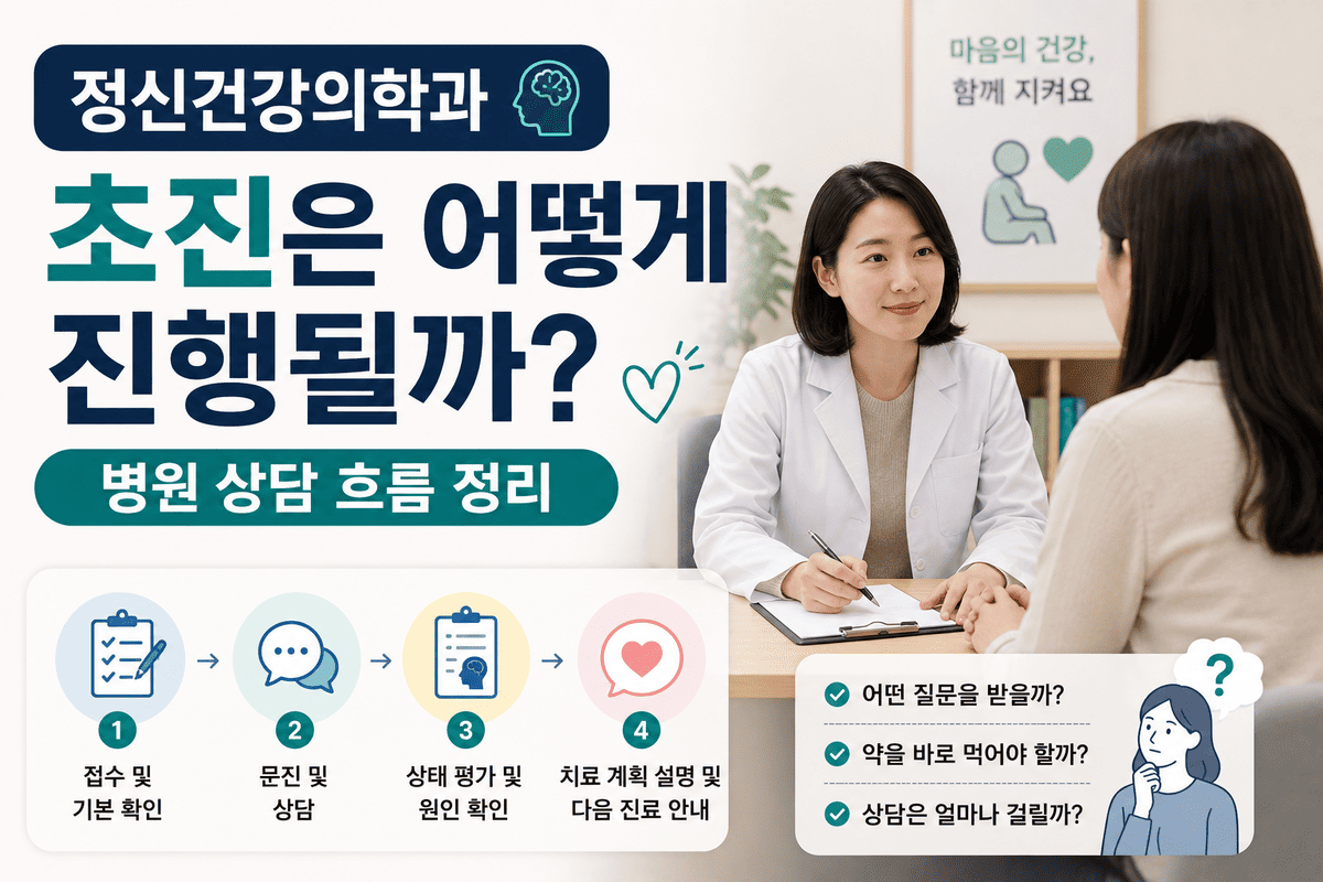 정신건강의학과 초진은 어떻게 진행될까
