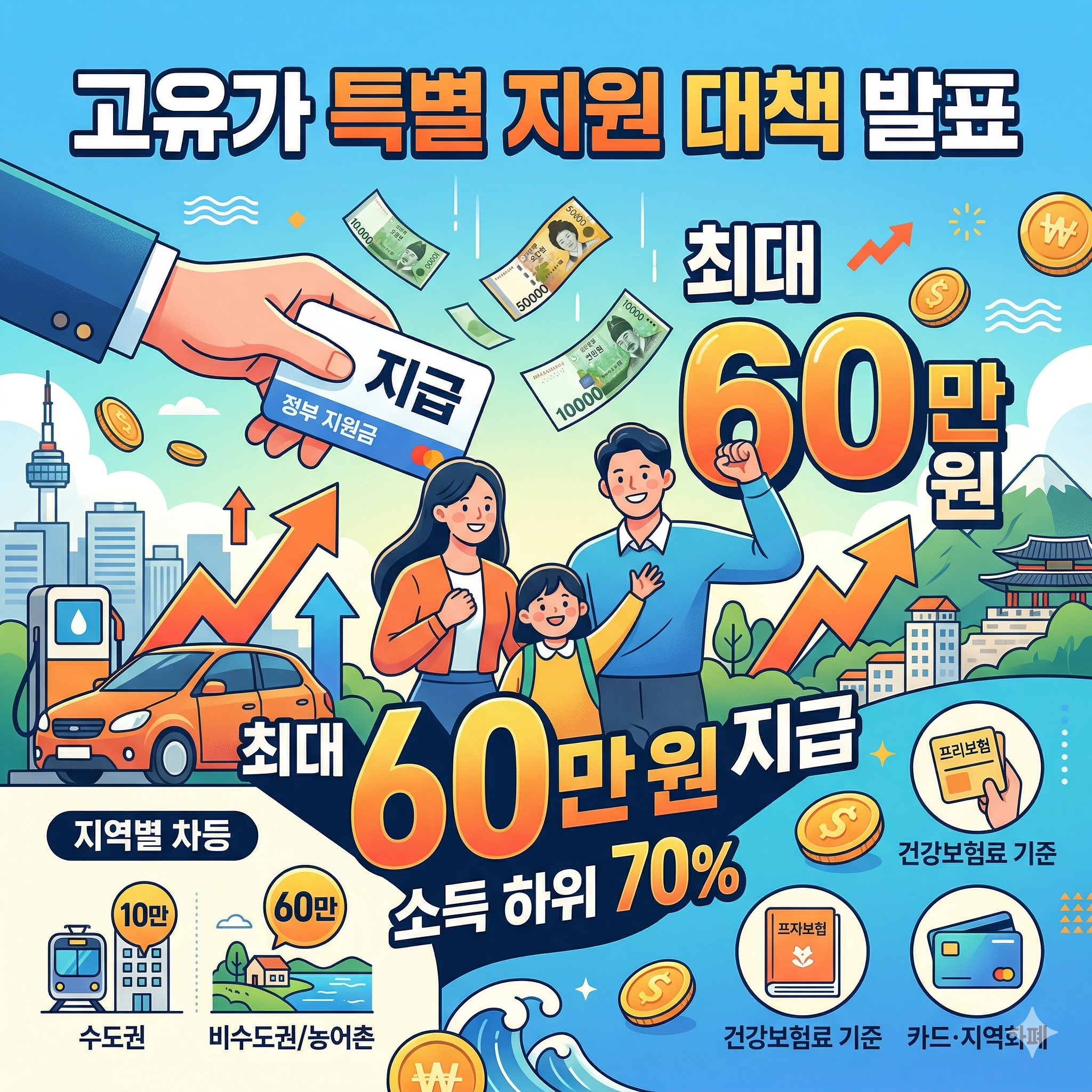 고유가 피해지원금 대상 확인 및 지역별 지급 금액 완벽 정리