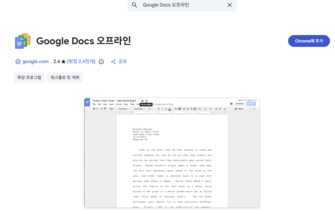 Google Docs 오프라인