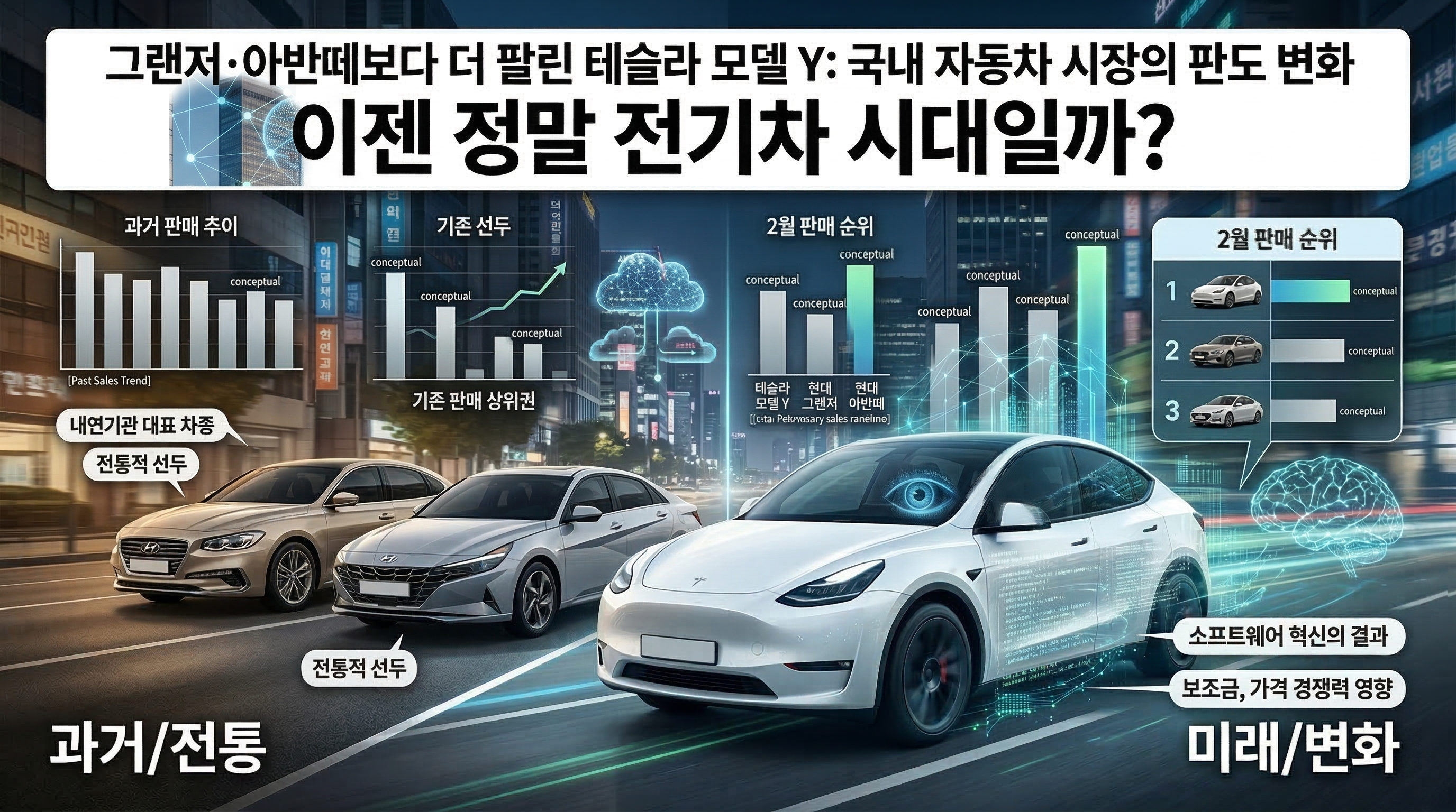 2026년 2월 자동차 판매 순위 완전 분석, 전기차 시대 본격 개막과 테슬라의 독주