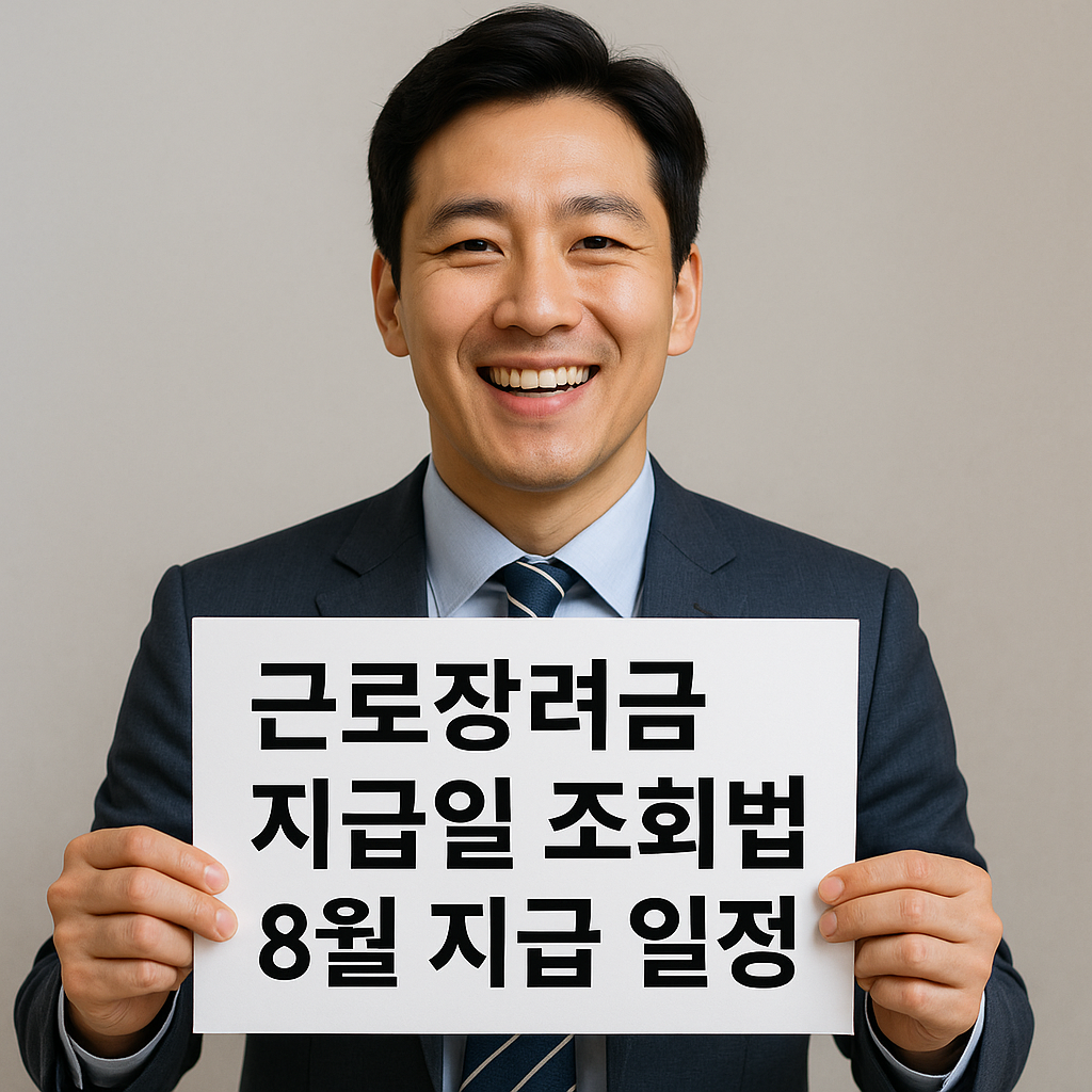 근로장려금 지급일 조회 방법과 8월 지급 일정 완벽 가이드