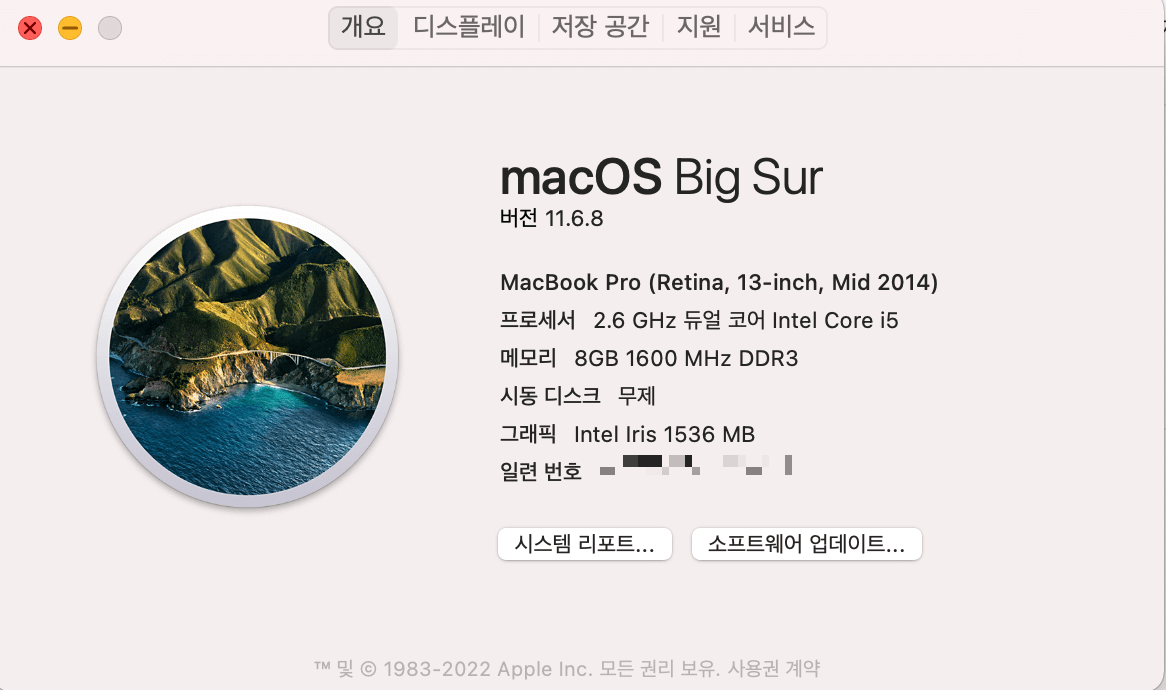 mac os 확인하기