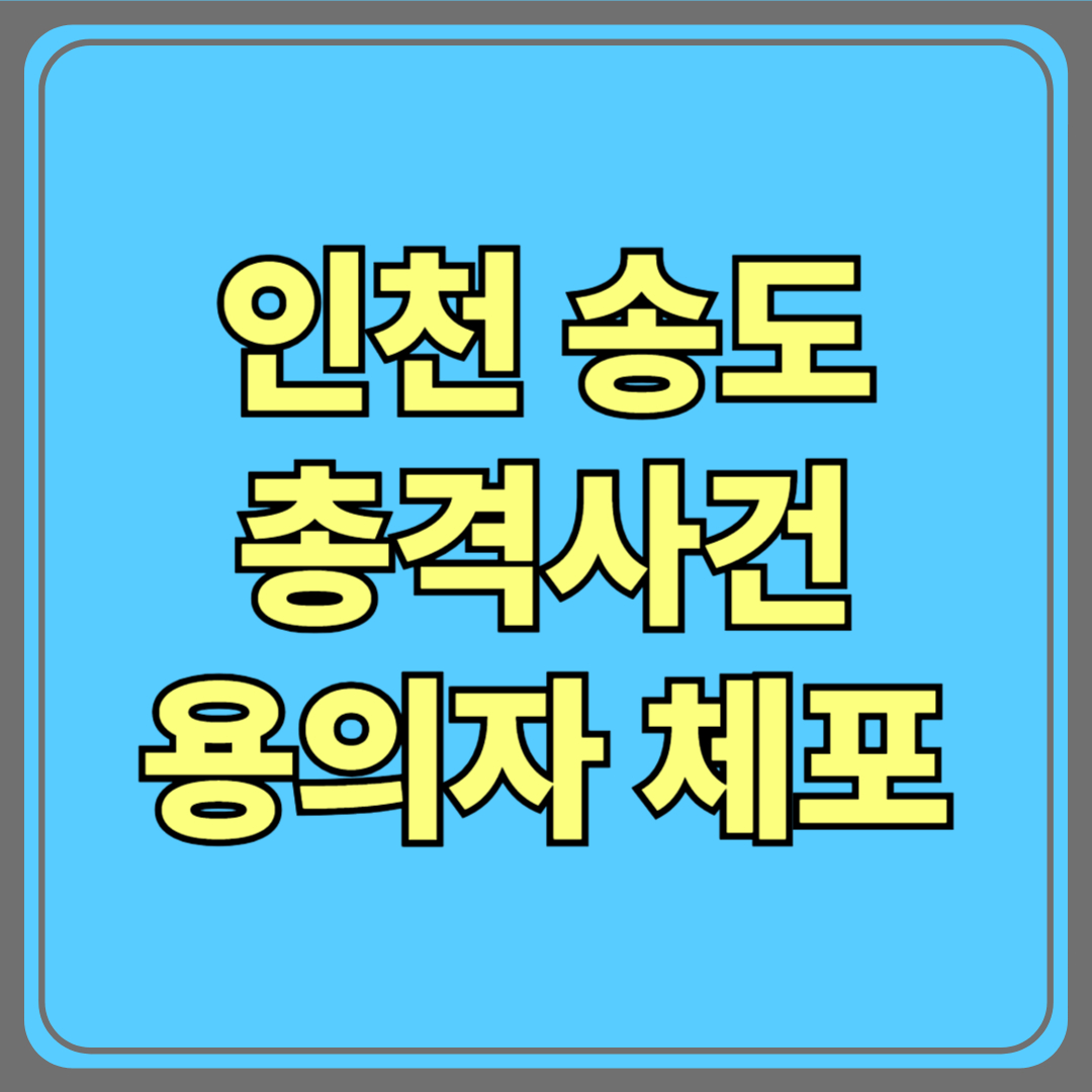 인천 송도 아파트 총격 사건 전말 – 시아버지 총격, 서울 도주 끝 체포