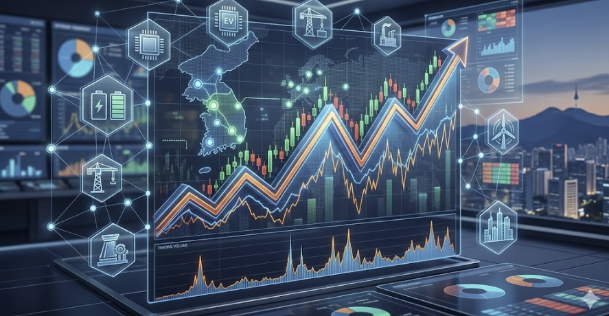 한국주식상승그래프 이미지