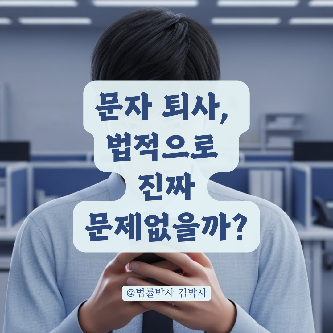 문자나 메일 퇴사 통보 가능할까? 정당성과 손해배상 리스크 관리