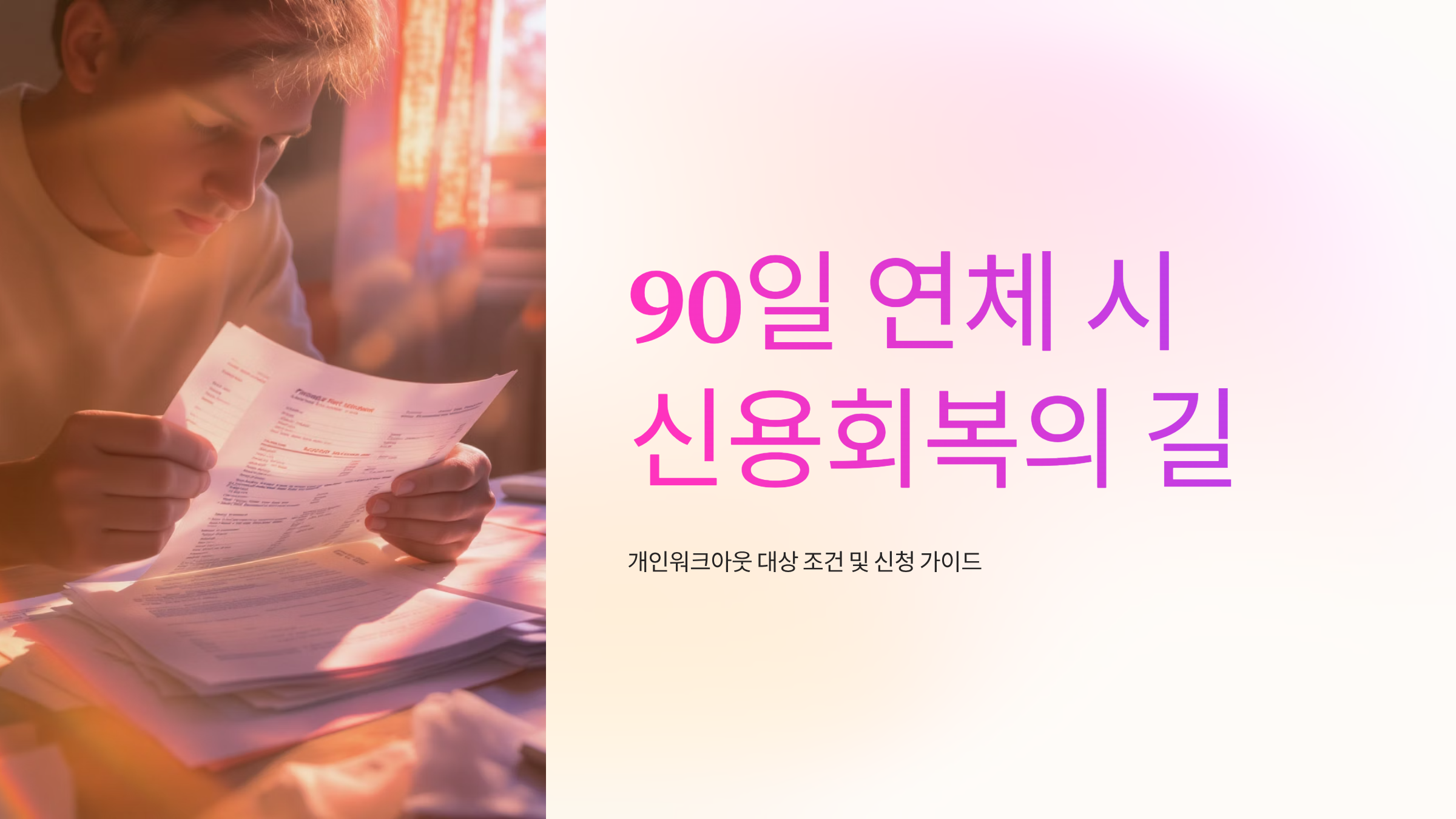 신용회복 개인워크아웃 대상