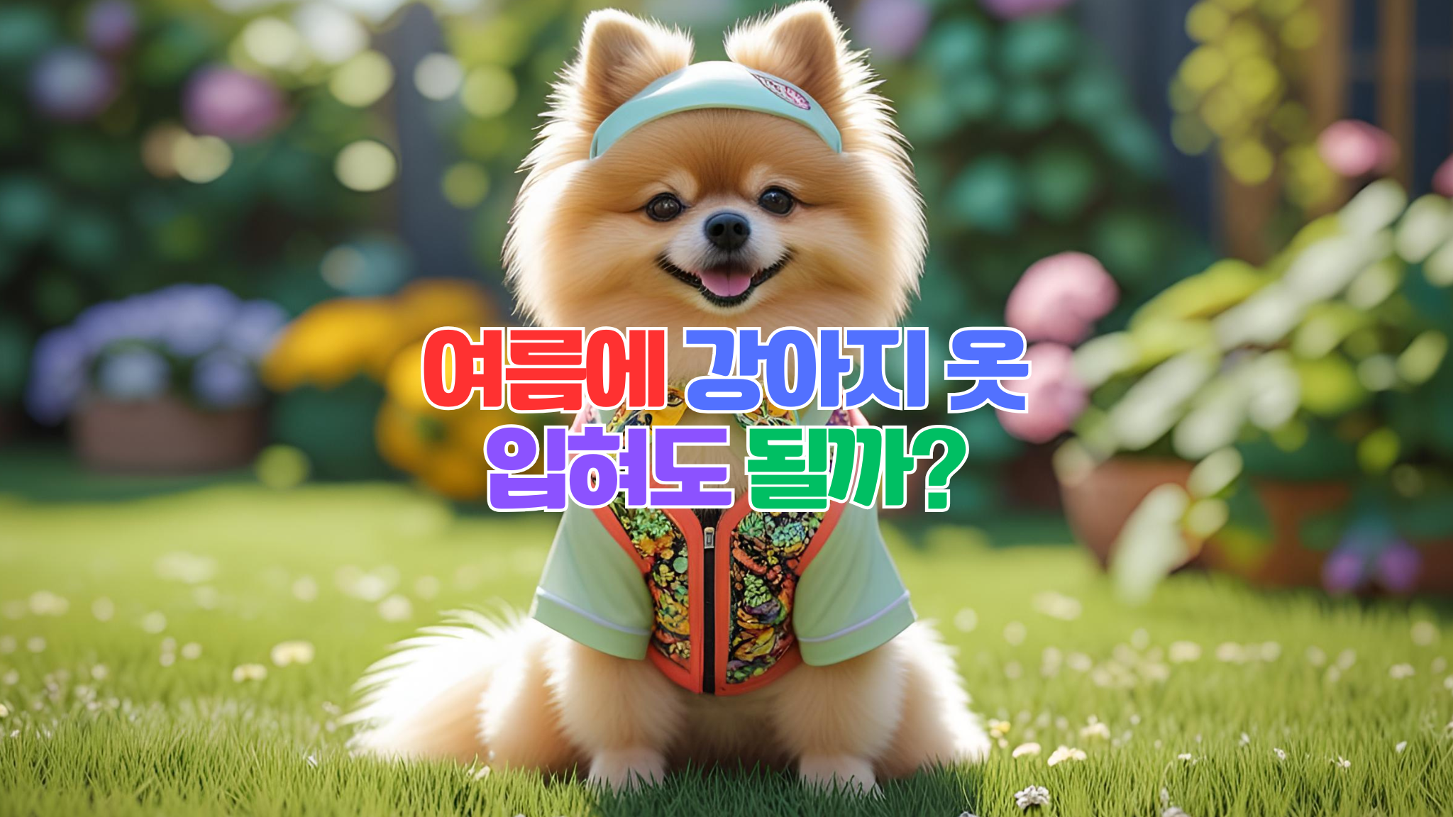 강아지가 옷입은 모습