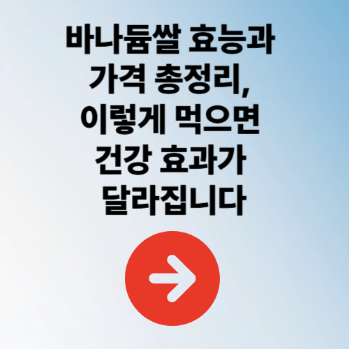 바나듐쌀 효능과 가격 총정리, 이렇게 먹으면 건강 효과가 달라집니다