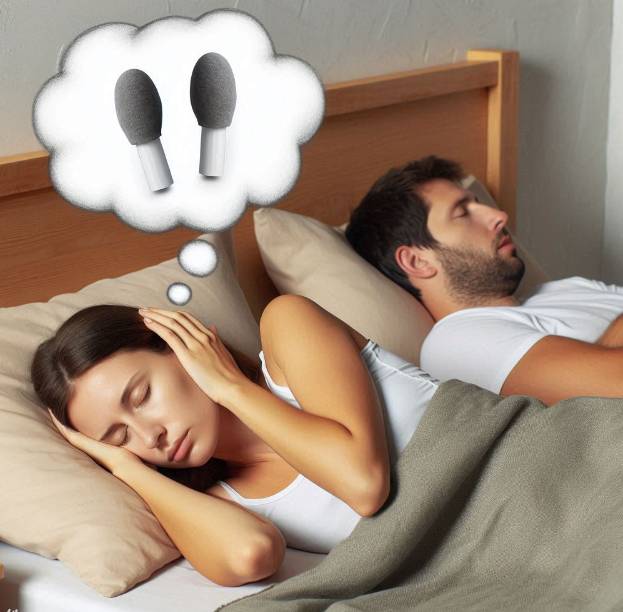 같이 자는 남편의 코골이 때문에 괴로운 여성