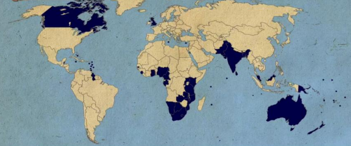 영국연방 국가들 파란색