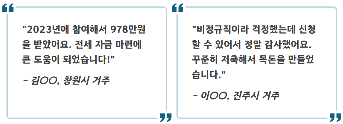 경남 청년 모다드림 통장