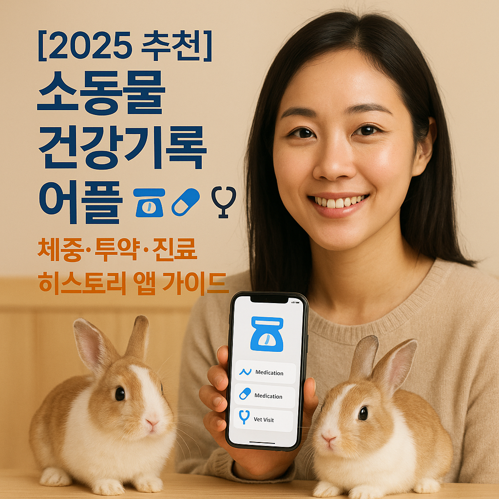 소동물 건강기록 어플 추천 2025 ｜ 체중관리·투약·진료 히스토리 앱 가이드