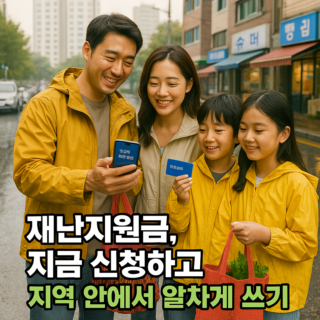 재난지원금을 신청한 가족의 지역 내 사용