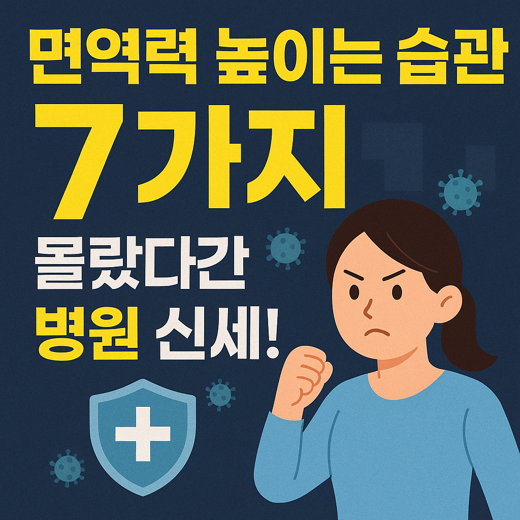 “면역력 높이는 습관 7가지, 몰랐다간 병원 신세!”