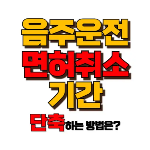 음주운전 면허취소 기간 단축 썸네일