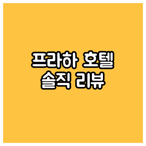 프라하 호텔 즐라타 바하 가성비 및 