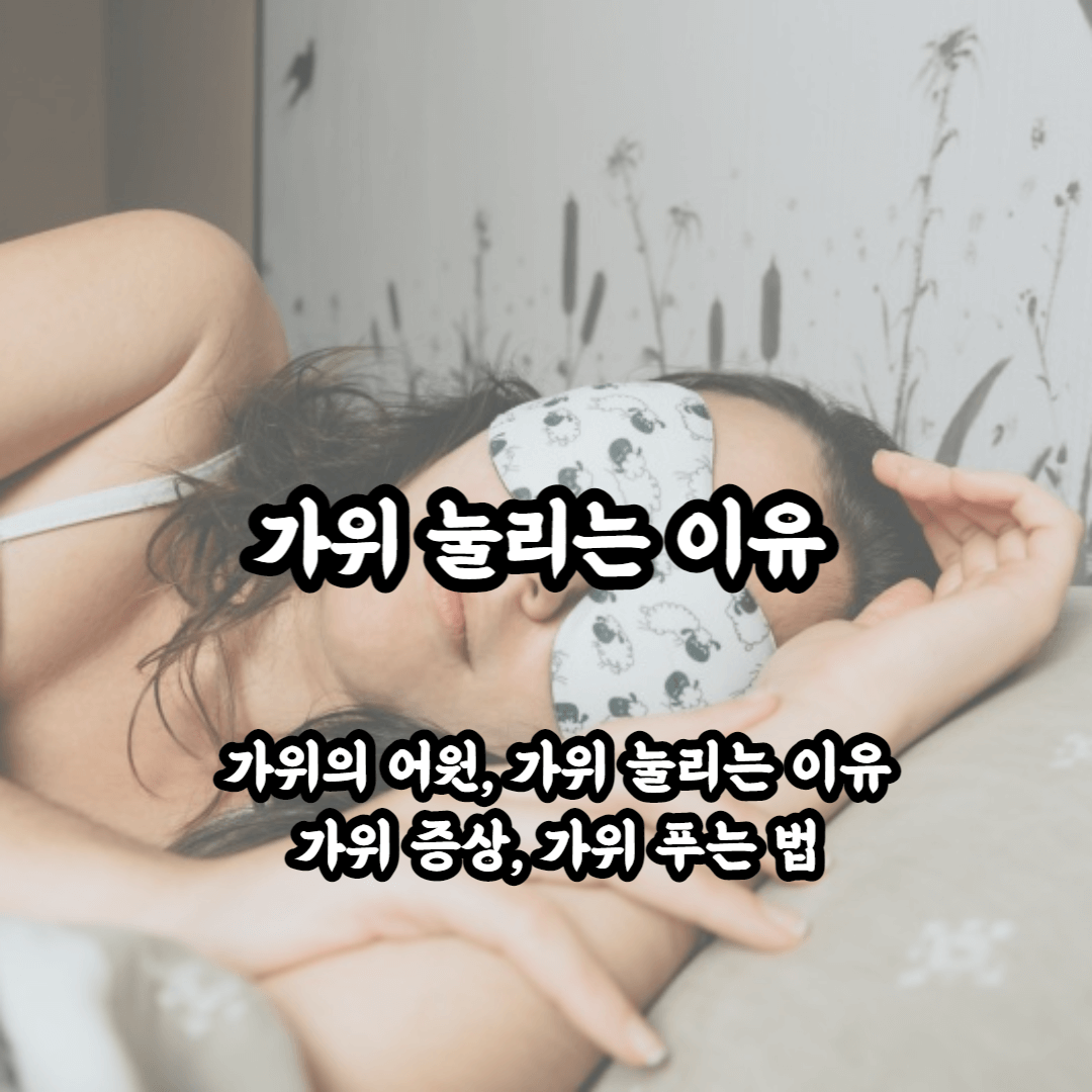 가위 눌리는 이유 가위 뜻 가위 푸는 법