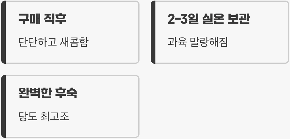 후숙의 마법&amp;#44; 더 맛있게 즐기는 법
