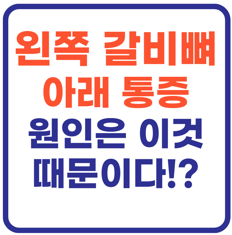왼쪽 갈비뼈 아래 통증 총정리