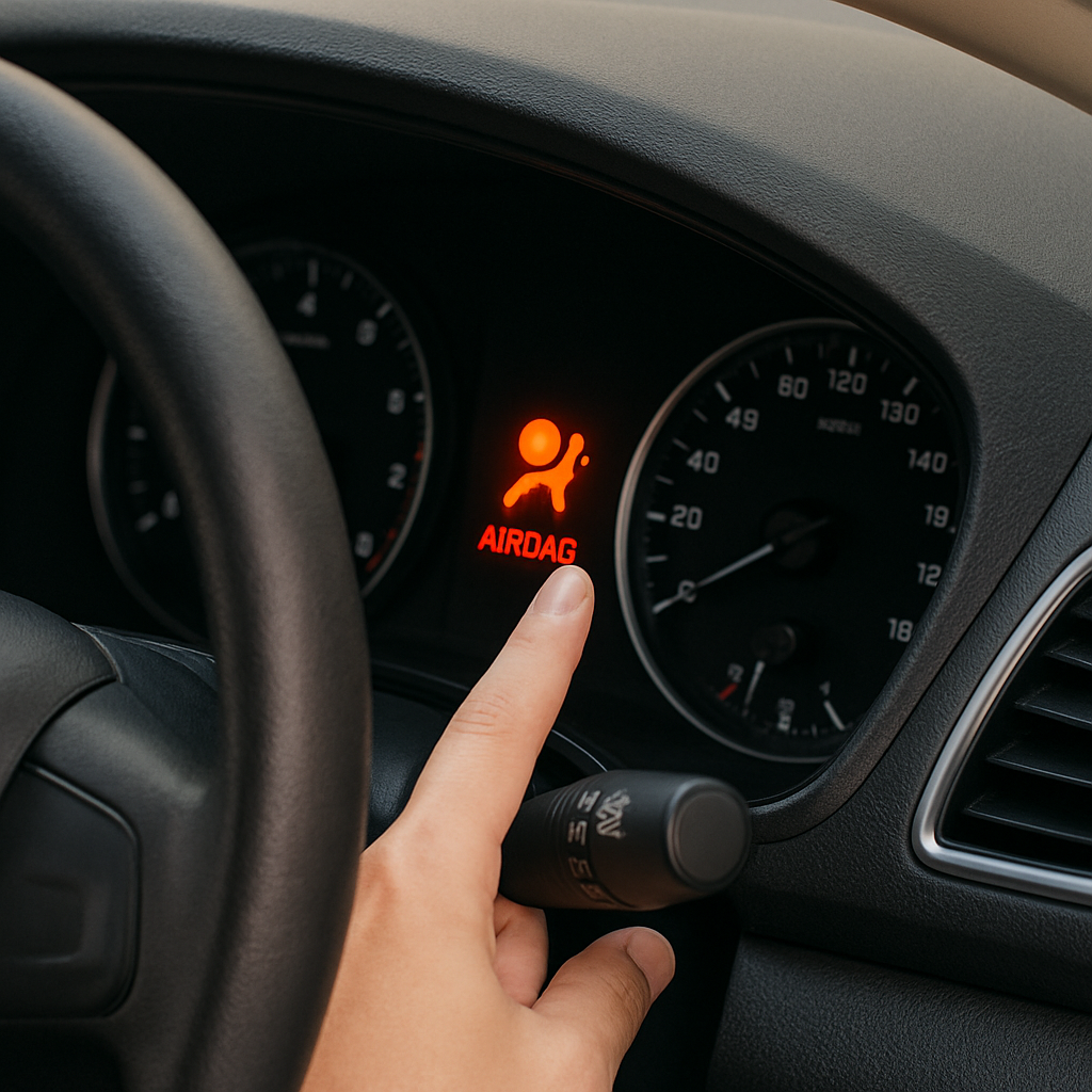 자동차 에어백 경고등이 켜졌을 때 조치 방법