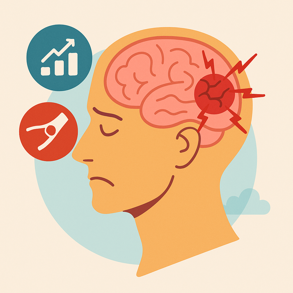 건강하게 오래오래 살도록 하자 (뇌경색 이미지)