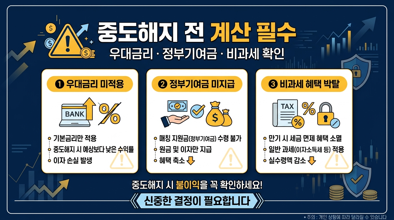 청년도약계좌 특별중도해지 주의사항