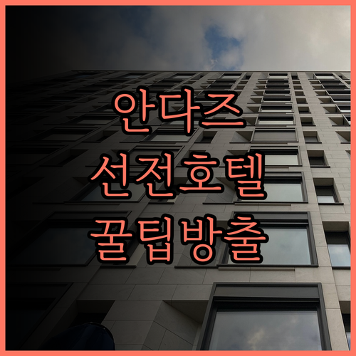 인스타 핫플 호텔 안다즈 선전 베이