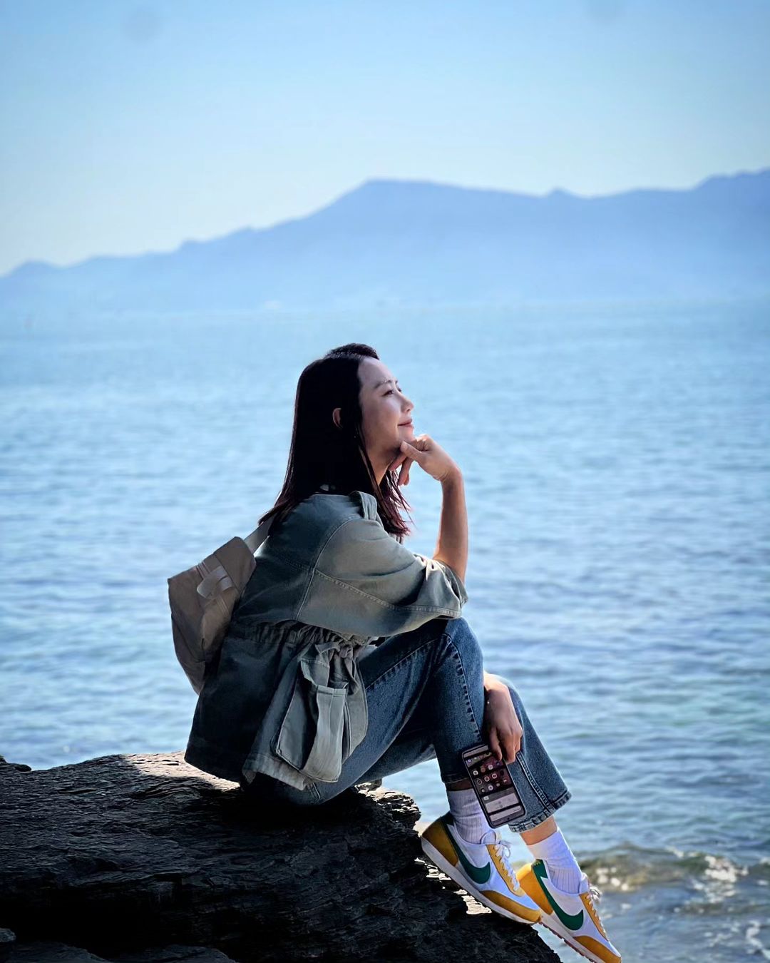 이지애 아나운서의 경남 고성 꽃길 촬영