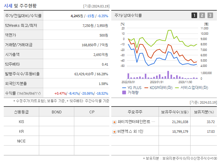 YG PLUS_기업개요