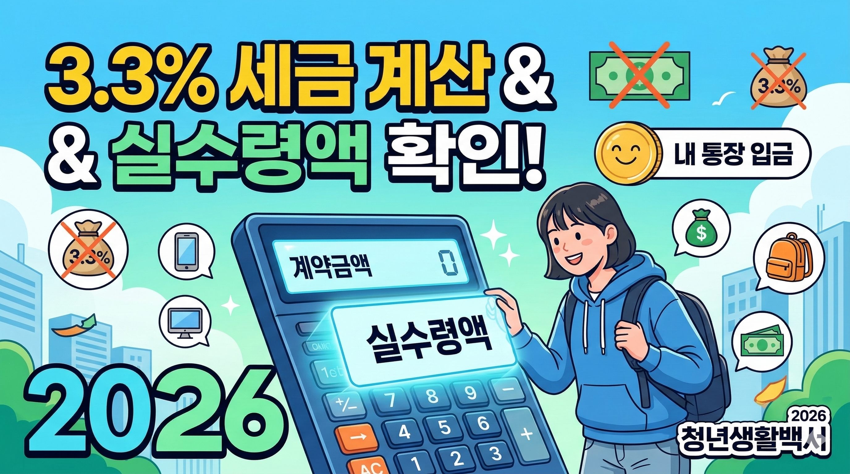 프리랜서 3.3% 세금 계산기 &amp; 실수령액의 모든 것