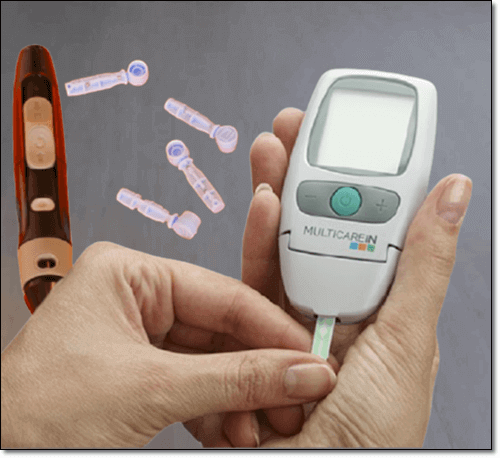 당뇨병 환자 혈당 체크