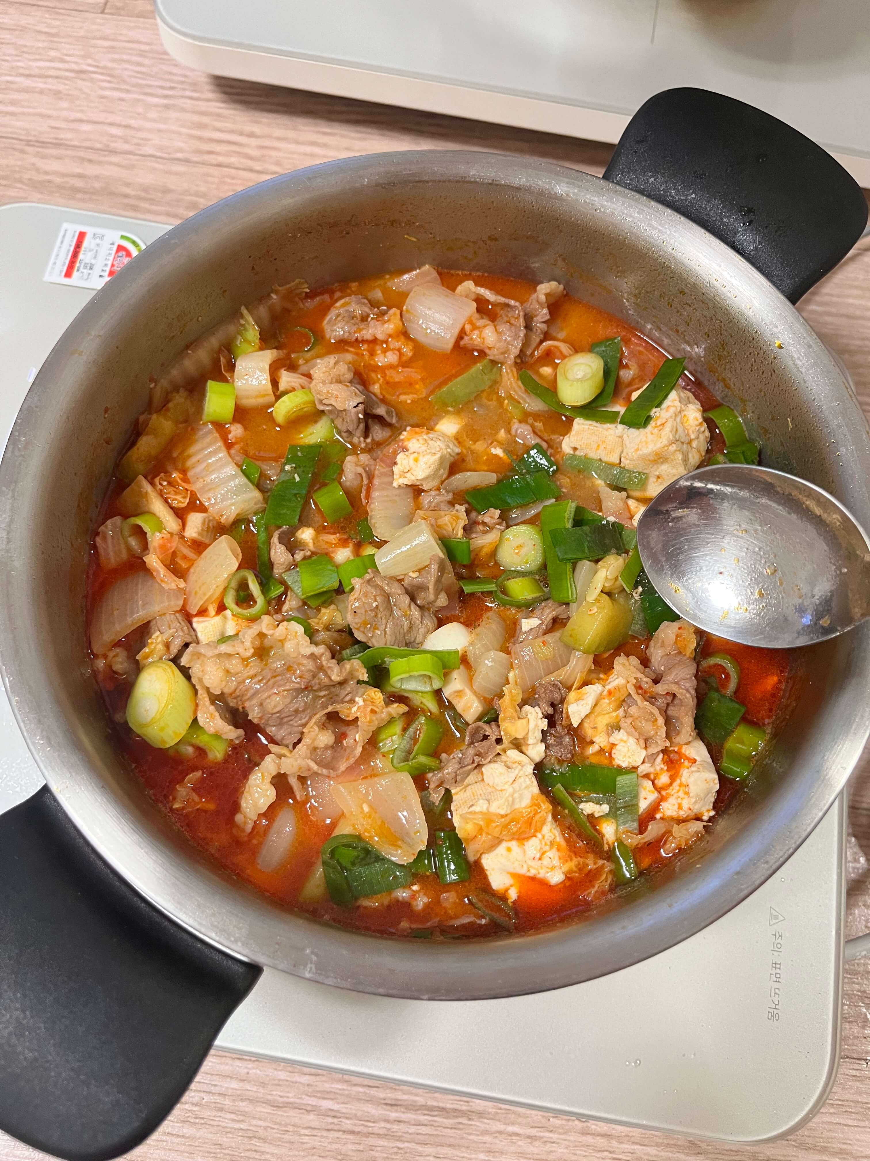 간단한 차돌 알배추 된장찌개