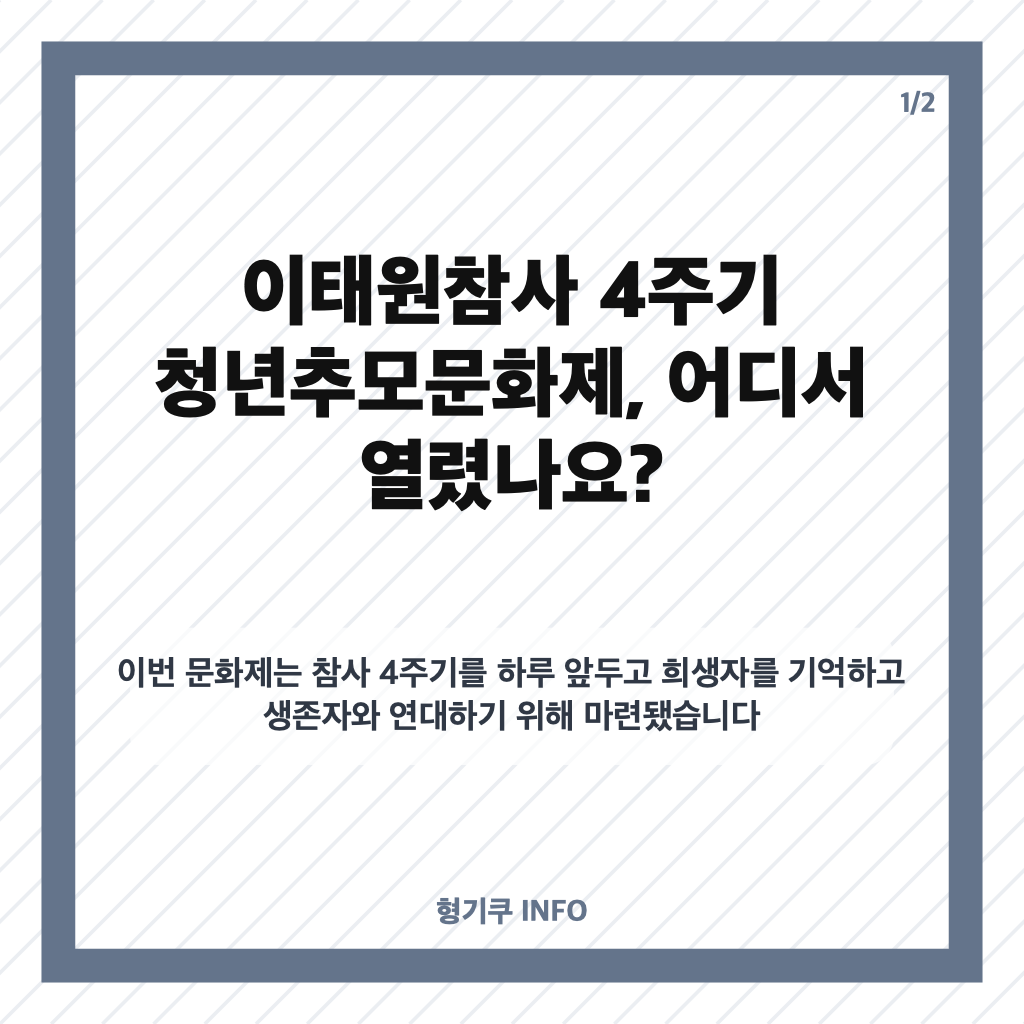 이태원참사 4주기 청년추모문화제, 별들의 집 행진 현장 카드뉴스 1