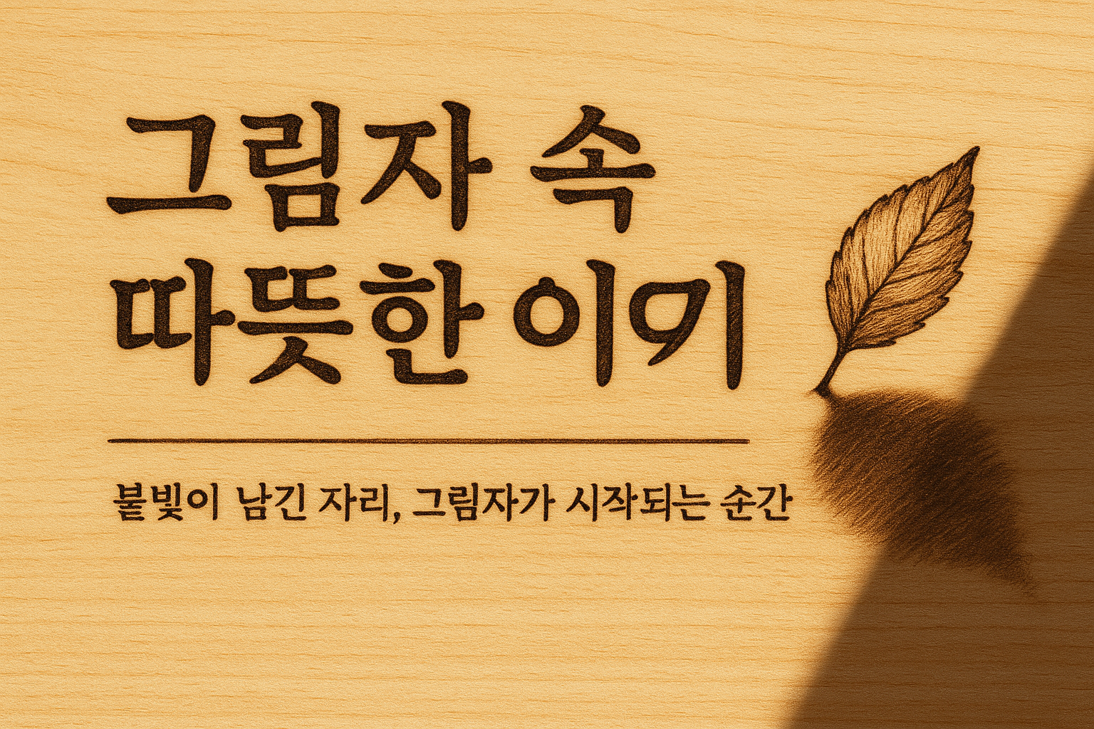 그림자 속 따뜻한 이야기