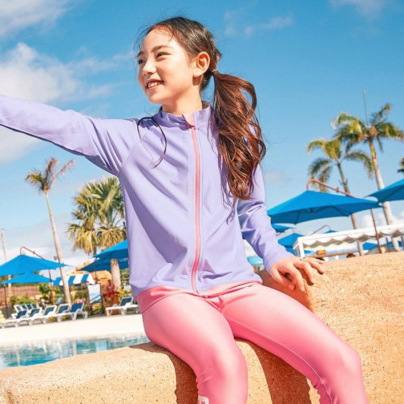 배럴 키즈 버디 집업 래쉬가드 페일퍼플 BG1KWRG82PAP