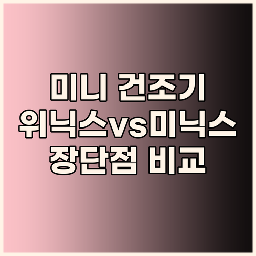 미니 건조기 구매 가이드 위닉스, 미