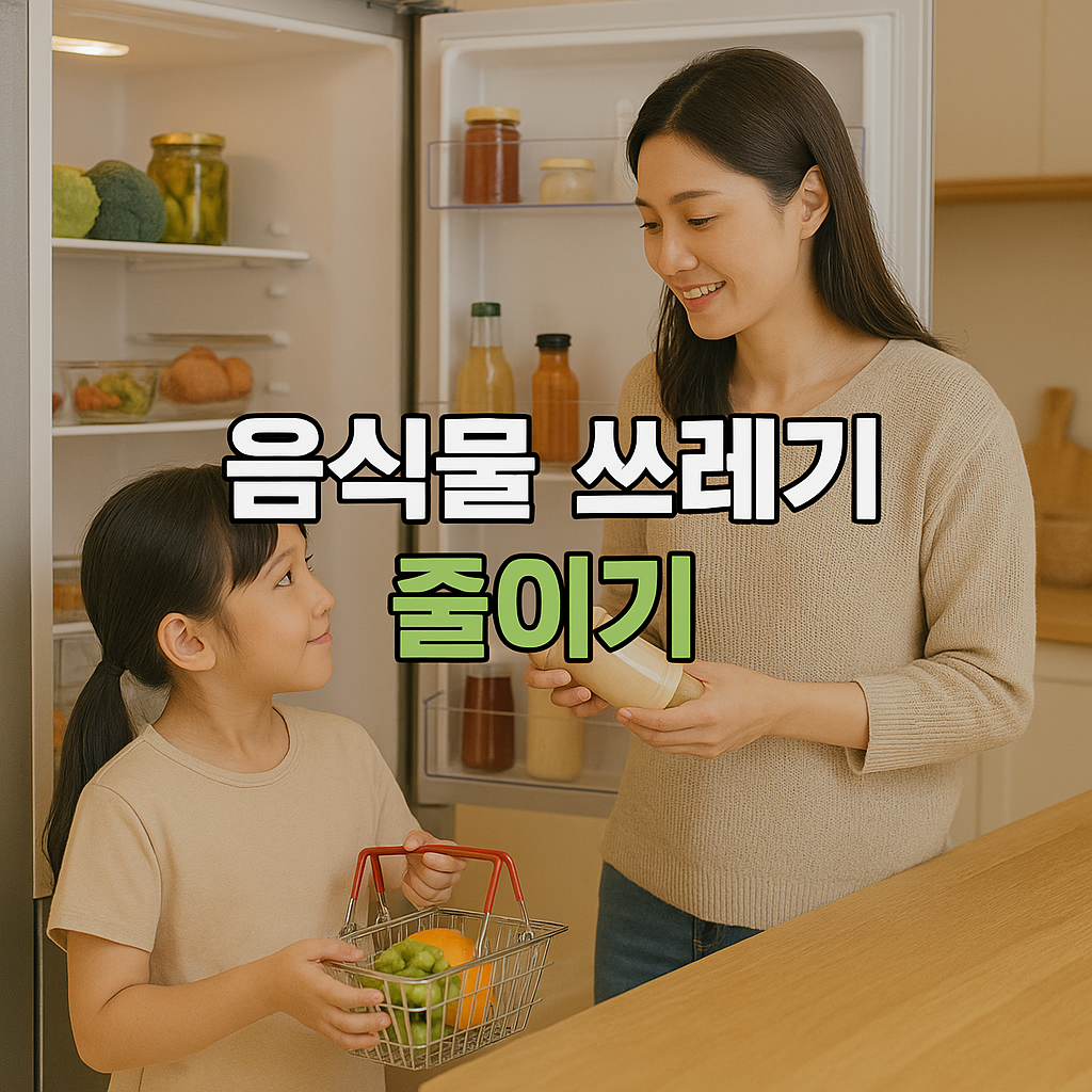 음식물 쓰레기 줄이는 가족의 주방 습관