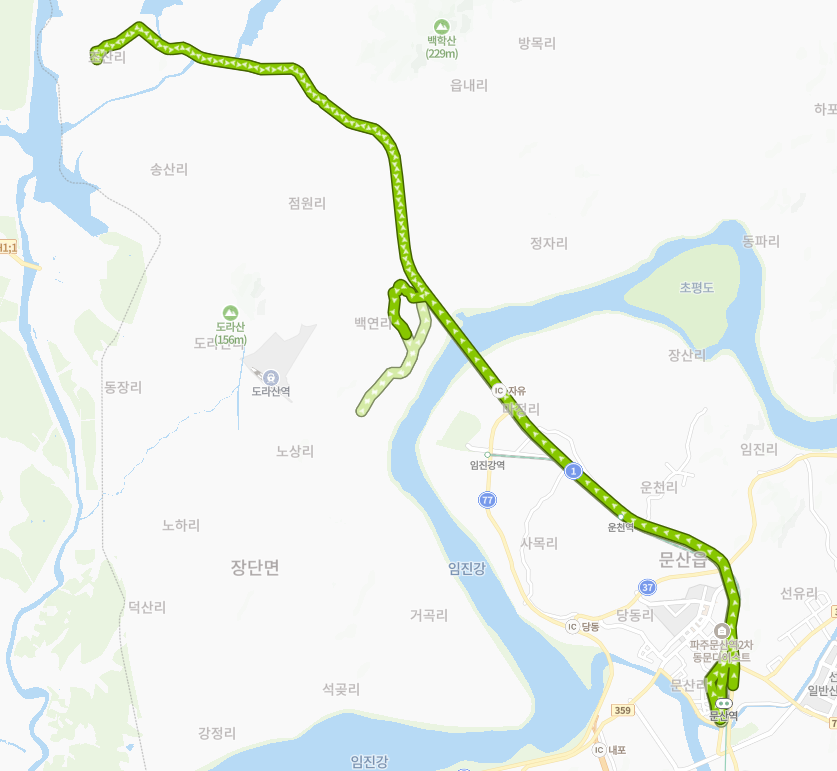 파주-93번-버스-노선-지도