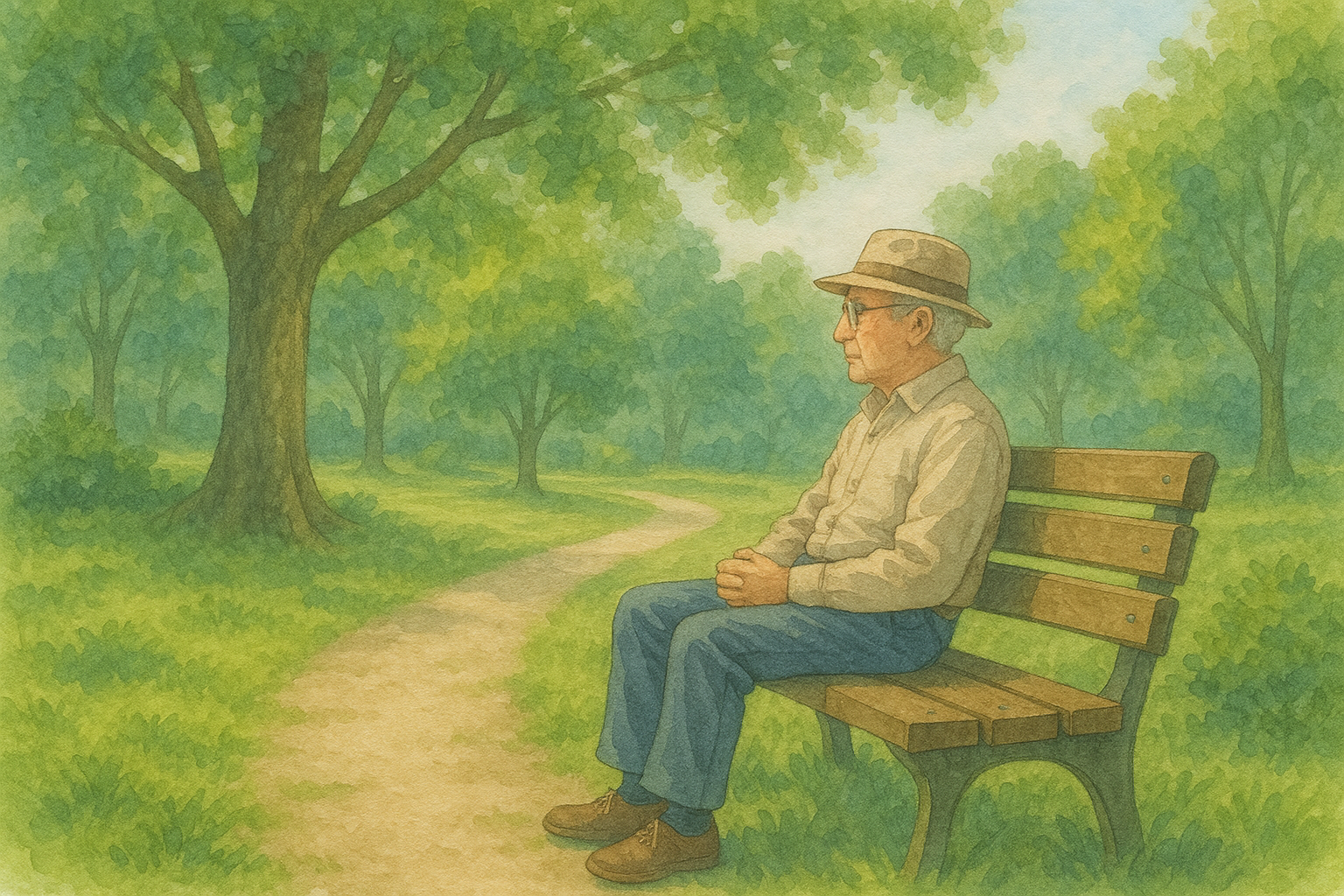 평화로운 공원에서의 휴식