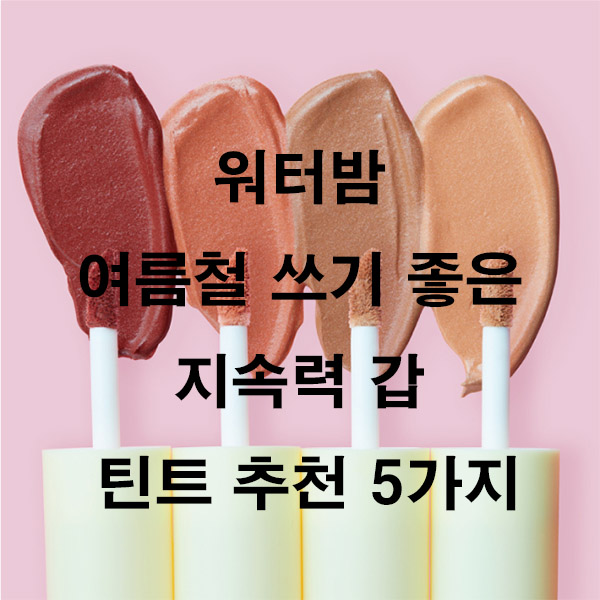 워터밤 여름철 쓰기 좋은 지속력 갑 틴트 추천 5가지