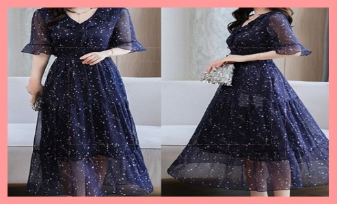 플라워 쉬폰 롱원피스