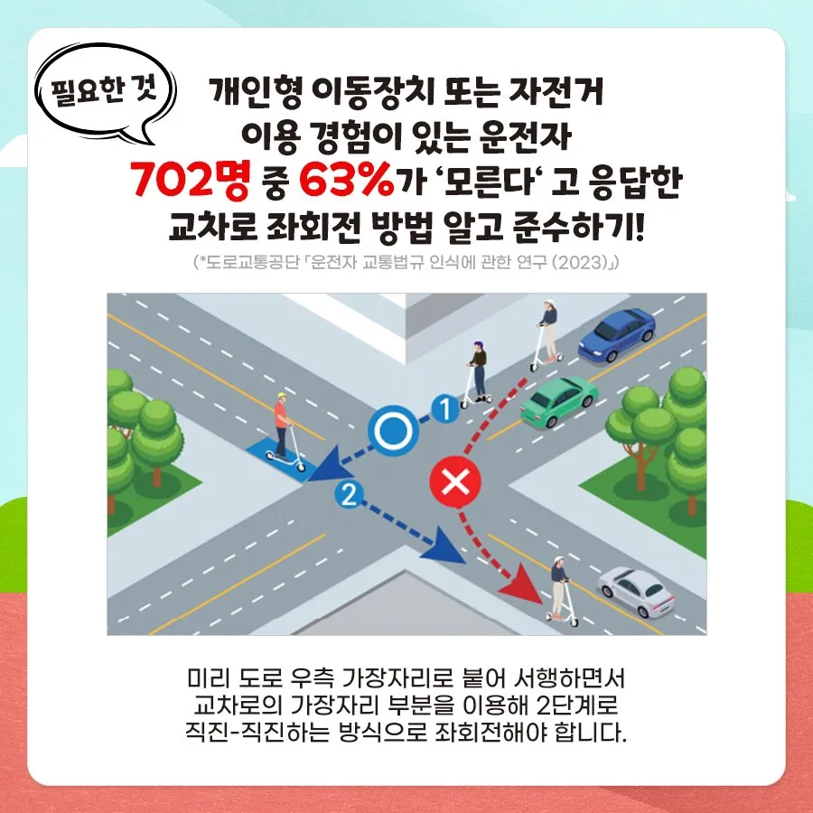 전동-킥보드-좌회전-방법