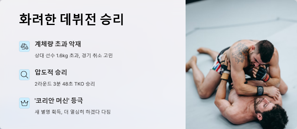 이창호 UFC 파이터로서의 도전 이야기