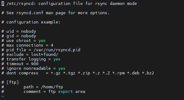 rsync 설정 파일