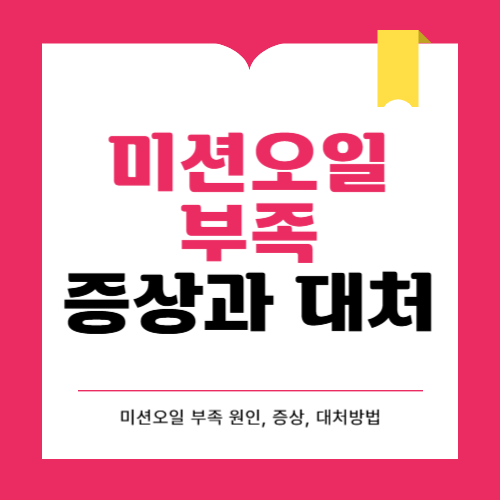 미션오일 부족 증상과 원인 그리고 대처방법