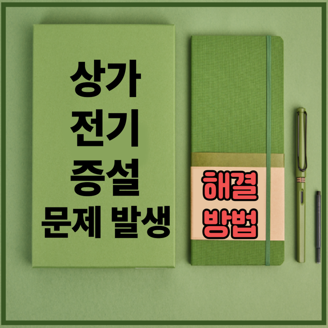 상가 전기 증설 문제 발생 시 해결 방법