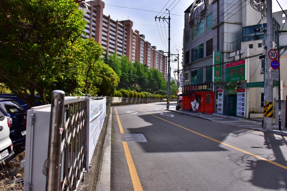 주례동 학장천 복개천